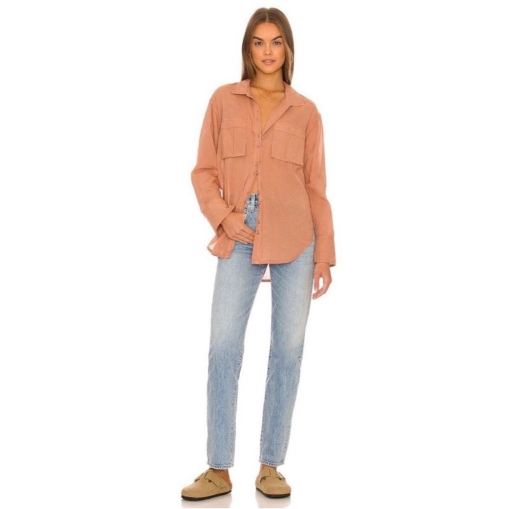 NWT Free People We the Free Sheer Luck Cotton Button Up Shirt - Picture 3 of 7